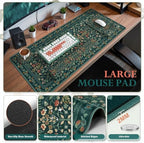 iCasso Mouse Pad with Wrist Rest,Ergonomic Large Desk Mat Set, Deep Green - Image 5