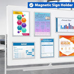 11" x 17" Magnetic Sign Holder, Self-Adhesive Double-Sided Display Frame for Glass, Window, Door, Wall – Magnetic Poster & Document Holder, 20 Pack, Silver - Image 7