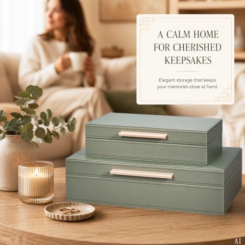 Decorative Box, Decorative Boxes with Lids 2-Set, Memory Box for Keepsakes - Image 4