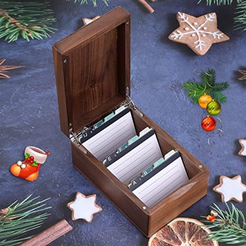 MaxGear Walnut Wood Business Card Organizer for 2.2" x 3.5" Cards - Image 6