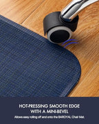 BARoyal Office Chair Mat for Hardwood Floor Under Desk Computer Rolling Chair Mat for Wood/Tile Floor Non-Slip Heavy Duty Desk Rug PVC Plastic Hard Floor Protector 30" x 48"(Indigo) - Image 5