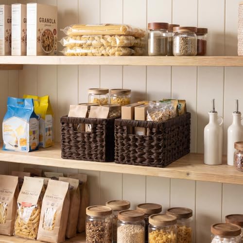 GRANNY SAYS Wicker Storage Baskets for Shelves, Brown Wicker Baskets, 2Pack - Image 4