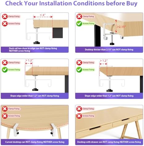 Univivi No Drill Under Desk Cable Management Tray, 28 inch Cable Management - Image 5