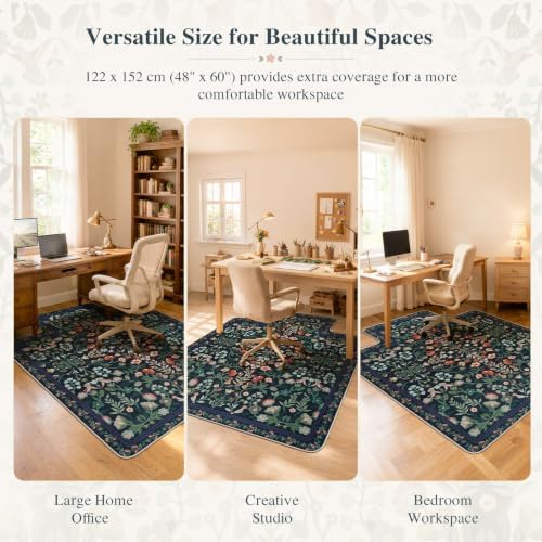 iCasso Office Chair Mat for Hardwood Floor, 48"X 60" Convex Black - Image 5