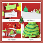 3D Calendar 2027,Time Piece Calendar 2027,Christmas tree 3D Art Notepad Calendars,3D Memo Pad,Tear Away Calendars,Christmas Gift,New Year Gift (Green Christmas tree) - Image 4