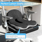 Truck Driver Seat Cushion, Memory Foam L-Shaped Ergonomic Cushion for Office Chairs, Comfort & Support for Long Sitting - Image 2