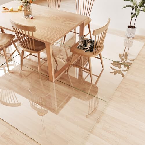 Tempered Glass Chair Mat for Carpet 80"x40", Floor Protector - Image 5
