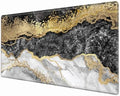36x24 Mouse Pad Black and Gold Marble Giant Desk Mat XXXL Mousepad Extra Large Desk Pad Oversized Huge Computer Mat with Stitched Edges Non-Slip Rubber Base for Office Work Home Game by BBSujane