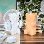 Gummy Bear Headphone Stand Hanger - Cute Headset Holder - Kawaii Desk Accessories - Compatible with Most Headphones (White) - Image 2