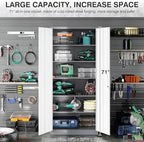 SISESOL 6 Tier Storage Cabinet with Doors and Shelves,71" Tall Metal Storage Cabinet with Lock Door Adjustable Shelf, Steel Lockers for Office, Home,School,Kitchen,Garage Tool Utility Cabinet - Image 5