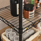 Golpart Small Shelves Storage Wire Metal Adjustable Shelf Unit with Wheels - Image 5