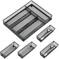 Neudeco Drawer Organizer Set, Black Mesh, 5 Pack by Neudeco
