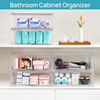 Vtopmart 4 Pack Large Clear Stackable Storage Drawers for Closet, Pantry - Image 6