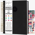 GoGirl Budget Planner & Monthly Bill Organizer with Pockets, Black by GoGirlPlanner