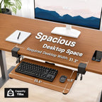 BONTEC Under Desk Keyboard Tray, Pull-Out Keyboard & Mouse Platform - Image 3
