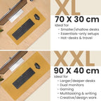 Full Grain Leather Desk Pad, Mustard Yellow, L (27.6 x 11.8 inch) - Image 4