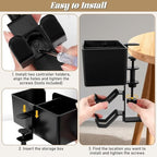 5 in 1 Controller Holder - Desk Cup Holder and Headphone Hanger, Rotatable Under Desk Clamp Organizer Dual Gamepad Headset Stand Gaming Desks Accessories for Xbox, PS4, PS5, PC, Switch - Image 5