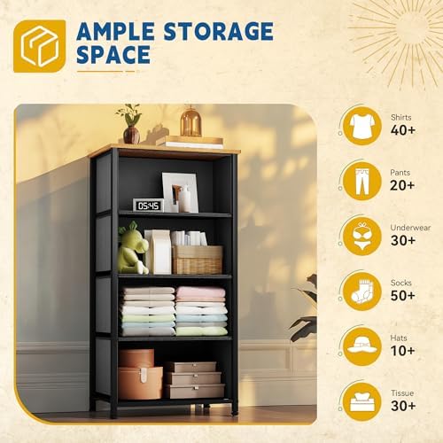 DWVO 4 Drawers Dresser, Small Dresser for Bedroom - Image 5