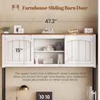 SEDETA Reversible Farmhouse L Shaped Office Desk with 6 Drawer, Hutch - Image 5