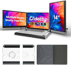 CIDETTY Upgraded Laptop Screen Extender Portable Monitor, 14" 1080P FHD IPS Screen,Monitor Extender for Laptop,Fit for 13-17" Laptops, Plug & Play Compatiable with Wins/Mac/Android/Switch by CIDETTYElectronics