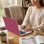 DONGKE Case for MacBook Air 13 Inch (2021-2018 Models A2337 M1/A2179/A1932), Red & Pink Stripes Hard Shell Case with Keyboard Protector, Compatible with Retina Display and Touch ID - Image 5