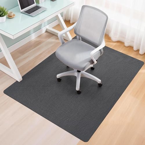 Office Chair Mat for Hard Floors,48"x60" Anti-Slip Waterproof Hardwood Floor Chair Mat,Heavy Duty Floor Protector Rolling Chairs for Home Office(Grey) by Higoom