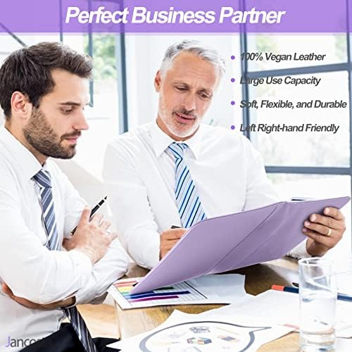 5 Pack Business Padfolio Portfolio Binder, Faux Leather Folio Folder, Resume Legal Document Organizer with Letter Size Writing Notepads (New Lilac/Light Purple 5 Pack) - Image 4