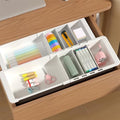YOOUSOO Expandable Drawer Organizer, 2 PCS Adjustable Drawer Organizer Trays, Drawer Dividers Organizers and Storage For Office Supplies, Pens, Makeup,Utensils, Tools, Flatware and Junks, White by YOOUSOO