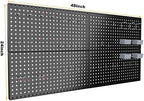 Pegboard Smith 4x2ft Metal Pegboard Kit for Tools Storage, Black Pegboard Wall Organizer with Hooks and Pegboard Bins - Image 2
