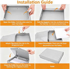 HUA JIE 6 Pack A4 Storage File Boxes Plastic Archives Cases with Clip,Grey - Image 6