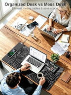 Magnetic Wireless Charging Mouse Pad, 31.5"x15.8" Large Desk Mat - Image 4