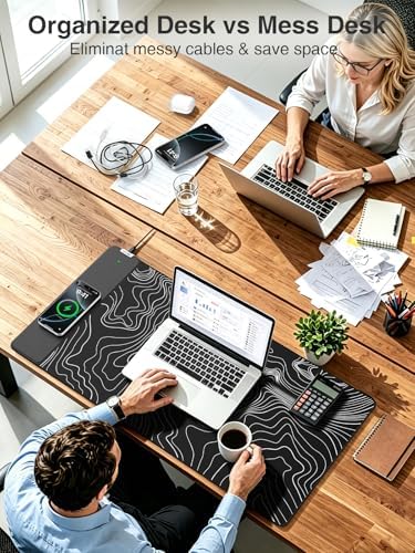 Magnetic Wireless Charging Mouse Pad, 31.5"x15.8" Large Desk Mat - Image 4