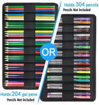 YOUSHARES Color Pencil Case 300 Slots - Oxford Colored Pencil Case with Zipper Holds 300 Colored Pencils or 200 Gel Pens for Prismacolor Colored Pencils & Gel Pen (Quicksand Blue) - Image 4
