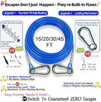 TOPKNOT Dog Tie Out Cable and Stake for Camping,360°Swivel Dog Run- No Tangle,with 20FT Heavy Duty Cable - Up to 150LBS,Ideal for Outdoor Camping - Image 2