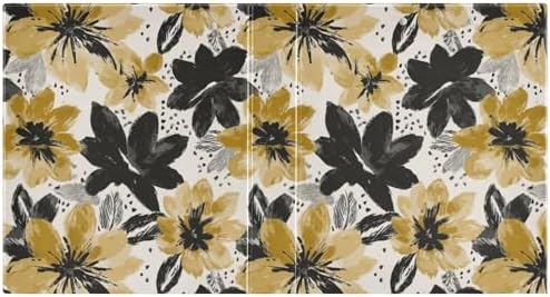 Black Gold Flower 3 Ring Binders 1.5 Inch Clear View Three Ring Binders Versatile Binder for Work School Office Supply 1 Pack - Image 2