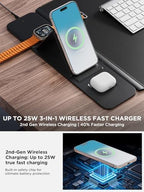 2nd Gen Wireless Charging Desk Mat,3-in-1 Foldable Phone Holder Mouse Pad - Image 3