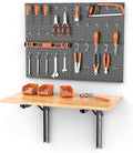 Ultrawall Heavy Duty Folding Workbench with Pegboard, Wall Mount Work Table by UltrawallGarageToolsOrganizer