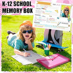 Motipuns 14 Pack K-12 School Memory Box Back to School, Pink - Image 2