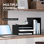 3 Tier Wood Desk Organizer, Mail Sorter and Paper Organizer for Desk, Black - Image 4