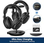 SIMOLIO Dual Wireless TV Headphones for Seniors, Bluetooth for PC/TV, 829D2 - Image 5