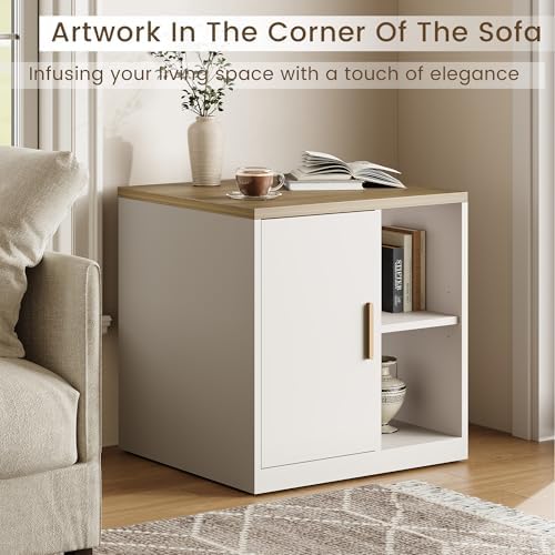 ModernMate Printer Stand with Door, Open Adjustable Shelves - Image 6