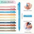 40 Pcs Motivational Inspirational Notebook Bulk with Notes Pen,Macaron - Image 3
