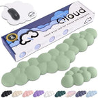 Green Cloud Keyboard Wrist Rest – Create-ables Qloud Green Wrist Rest for Computer Keyboard and Mouse, Ergonomic Memory Foam Wrist Pad with Non-Slip Base, Includes Cloud Mouse Pad by Create-ables