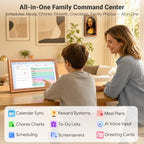 DP1503 Smart Digital Calendar&Chore Chart, 15.6"Family Hub Planner (Walnut) - Image 2