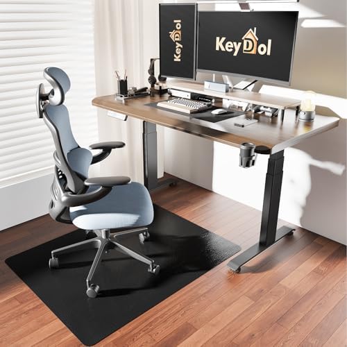 [Thickened to 2.0mm] 40"x 50" Office Chair Mat for Hardwood, Vinyl Computer Floor Mat, Anti-Slip Desk Mats for Hardwood, Easy to Clean Office Chair Floor Protector, Durable Rolling Chair Mat by FeelLifeEnjoyLifelmmerseYourselfInLife