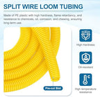 MECCANIXITY 1 1/4" 10ft Split Wire Loom Tubing w/Installation Tool Yellow - Image 3