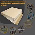 Golden State Art, Archival Storage Box, Tan-17.75x22.75x3 Inch, Pack of 2 - Image 6