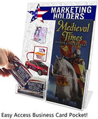 Marketing Holders Slant Back Frame with Business Card Holder (12, 8.5" W x 11" H Multi Pocket) - Image 4
