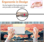 Ergonomic Keyboard Wrist Rest and Mouse Pad Wrist Rest Set, Large XXL Gaming Mousepad 31.5"x 11.8", Memory Foam, Easy Typing Pain Relief, Multifunctional Desk Mat for Office & Home, Mountain Sunrise - Image 6