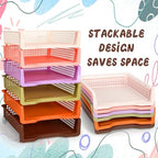 Tenceur 6 Pcs Turn in Trays Classroom, Classroom Baskets,Terrazzo Colors - Image 4